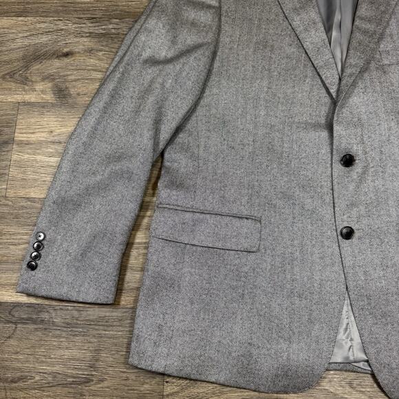 Hart Schaffner Marx Loro Piana 100% Cashmere Blazer Sz 46R Herringbone - Picture 3 of 16